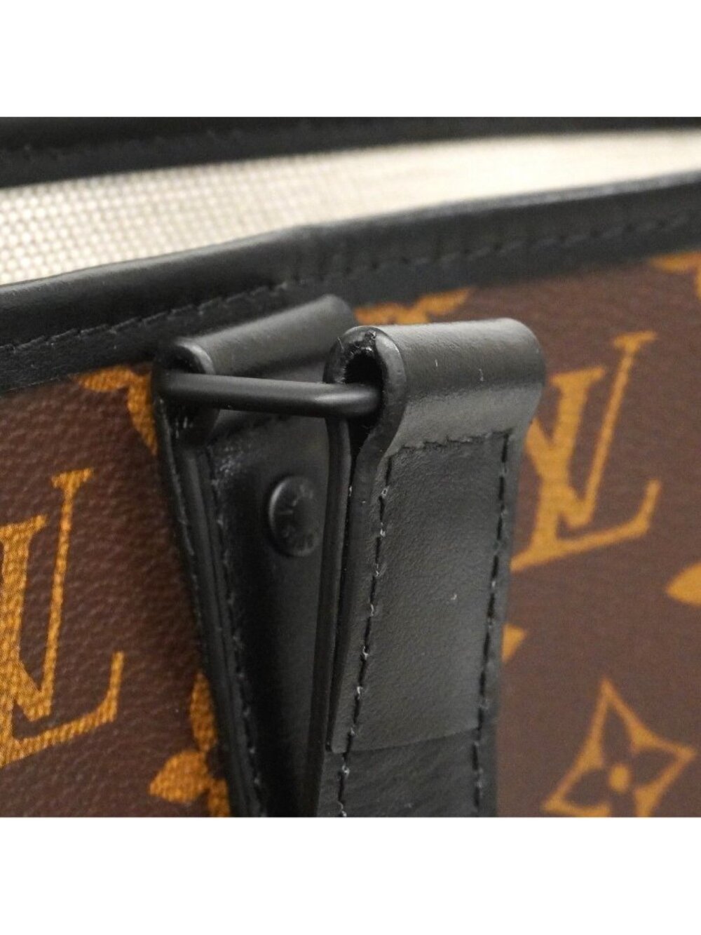 Louis Vuitton Tote Monogram Macassar Weekend PM Brown Noir 2-Way - Picture 9 of 10